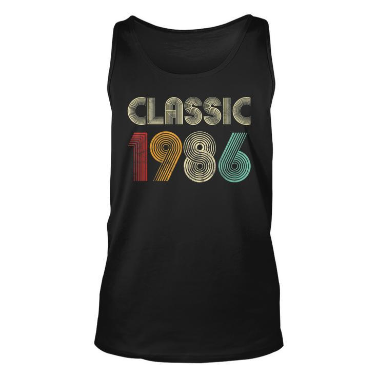 Klassisch 1986 Vintage 37 Geburtstag Geschenk Classic Tank Top