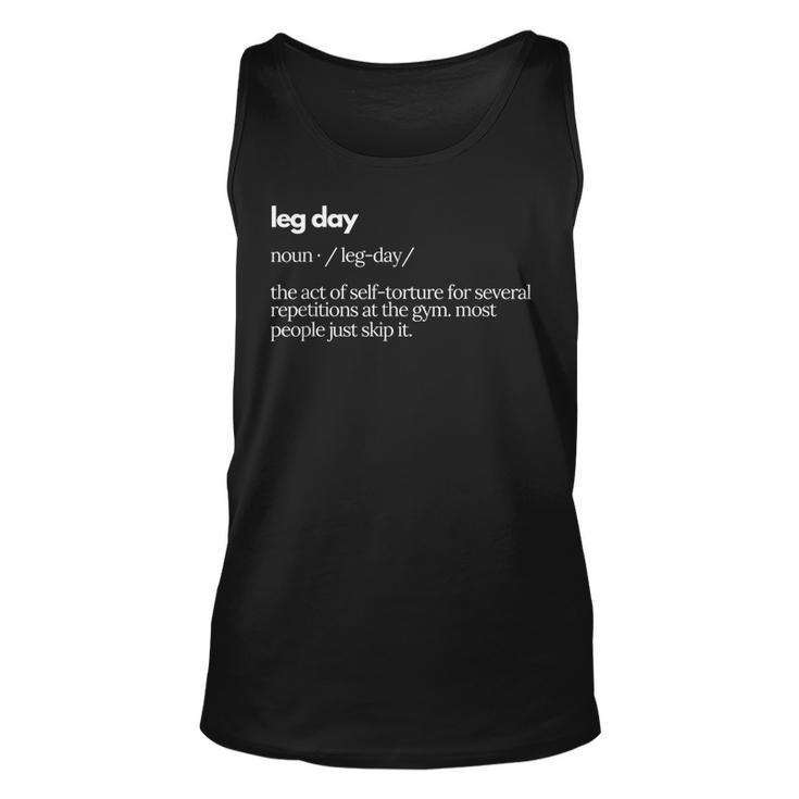 Leg Day Definition Mens Gym Pump Cover Oversized Gym Workout Tank Top