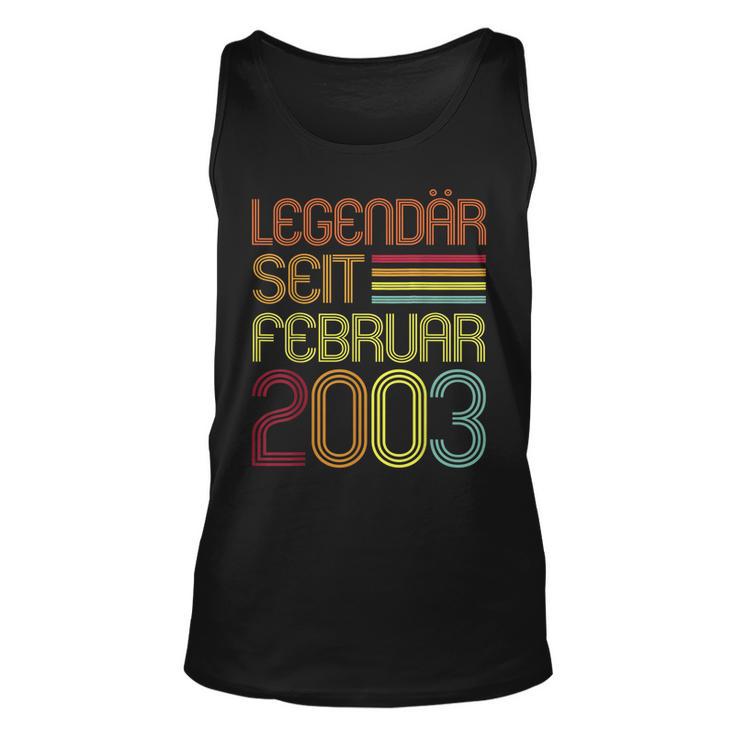 Legendär Seit Februar 2003 Geschenk 20 Geburtstag Tank Top