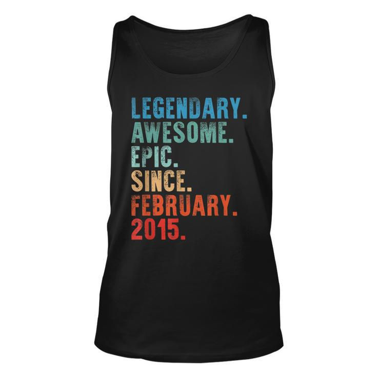 Legendary Awesome Epic Since February 2015 Vintage Birthday  Unisex Tank Top