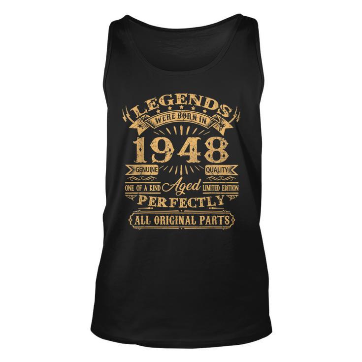 Legenden 1948 Geburtstag Unisex TankTop, Geschenk zum 75. für Männer