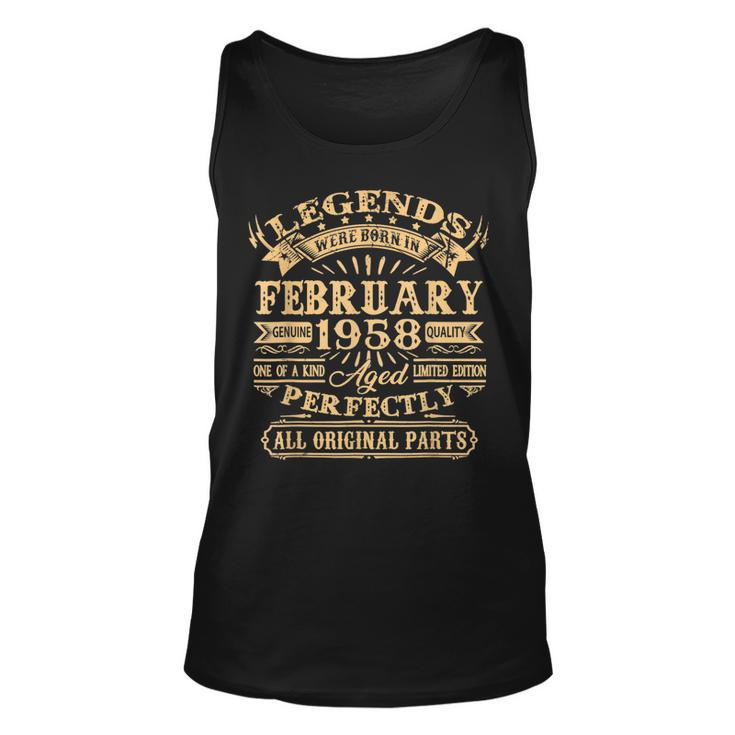 Legenden 1958 Geburtstag Unisex TankTop, 65 Jahre Mann Jubiläum