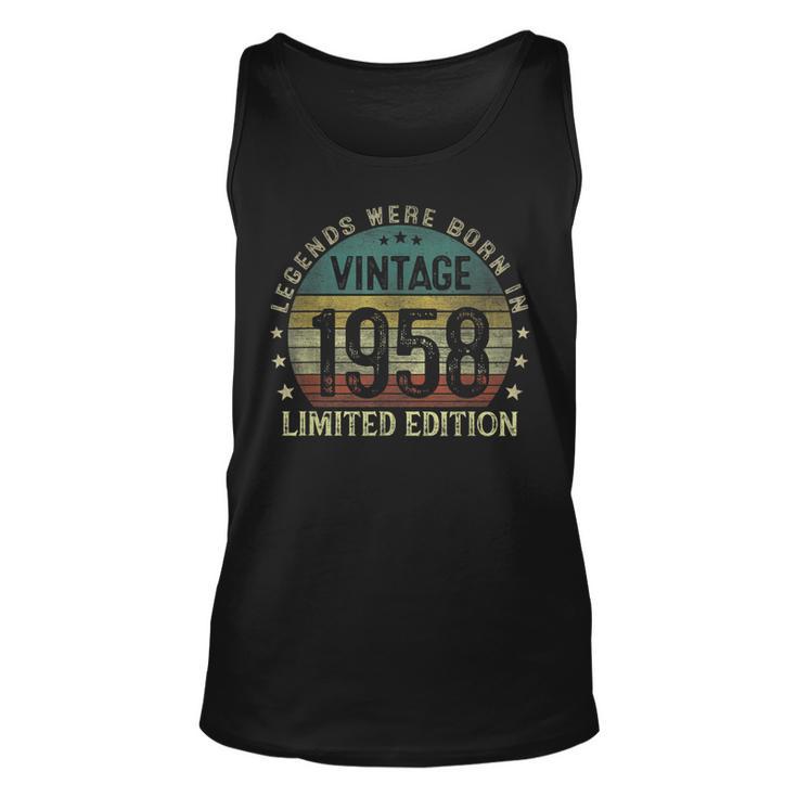 Legenden 1958 Geburtstag Unisex TankTop, Perfektes Geschenk zum 65. für Männer