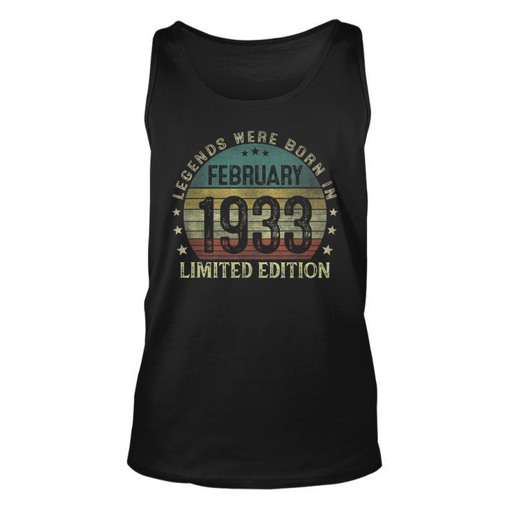 Legenden Feb 1933 Geburtstag Unisex TankTop, 90 Jahre Retro Unisex TankTop