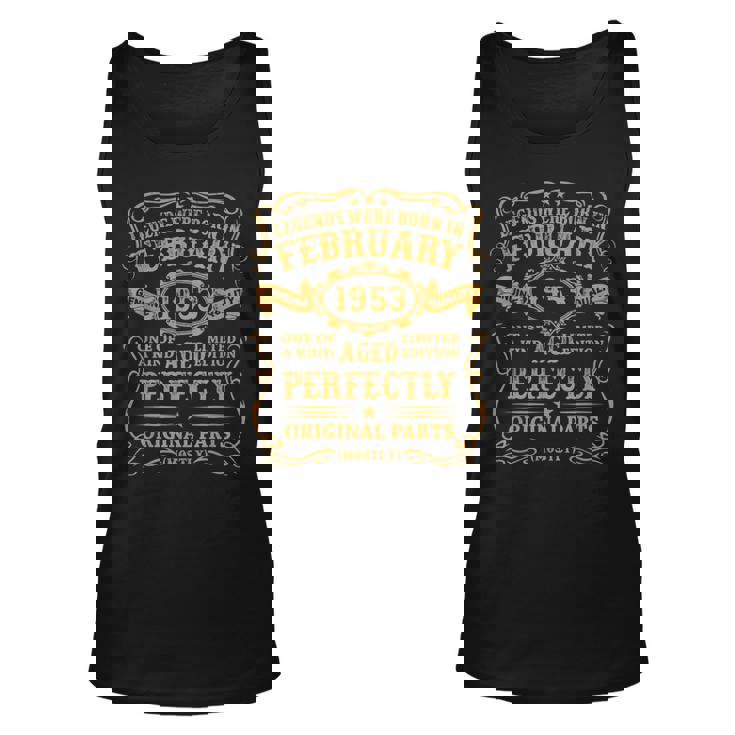 Legenden Februar 1953 Geburtstag, 70. Jahrestag Männer Unisex TankTop