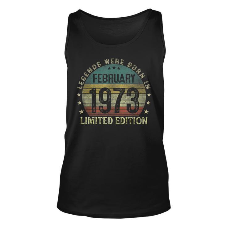 Legenden Februar 1973, Unisex TankTop zum 50. Geburtstag für Männer