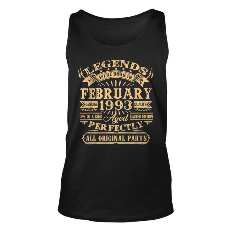 Legenden Geb. Februar 1993 - Lustiges 30. Geburtstag Mann Unisex TankTop