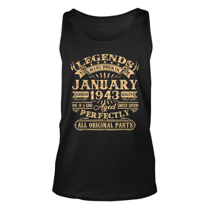 Legenden Wurden Im Januar 1943 Geschenk 80 Geburtstag Mann V2 Tank Top