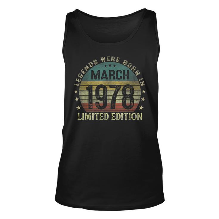 Legenden Wurden Im März 1978 Geschenk 45 Geburtstag Mann V3 Tank Top