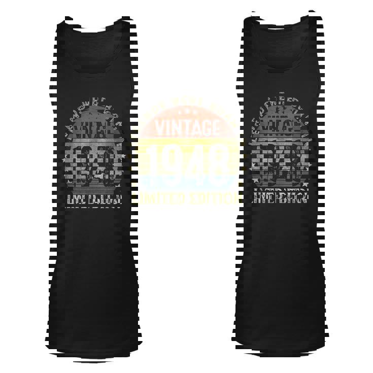 Legends Born In 1948 Vintage 75Th Birthday 75 Years Old Unisex Tank Top