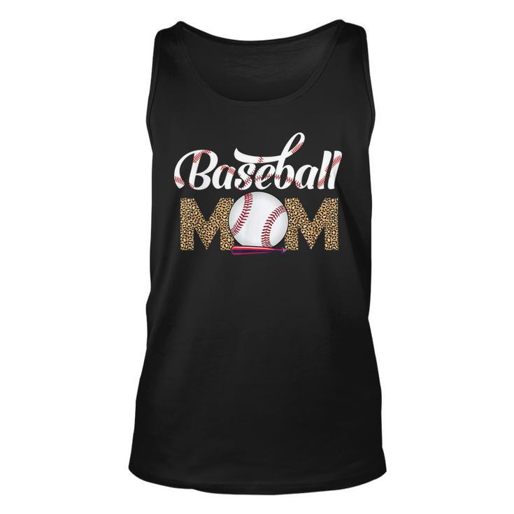 Leopard Baseball Mom Mothers Day Catcher Mom Life Womens  Unisex Tank Top