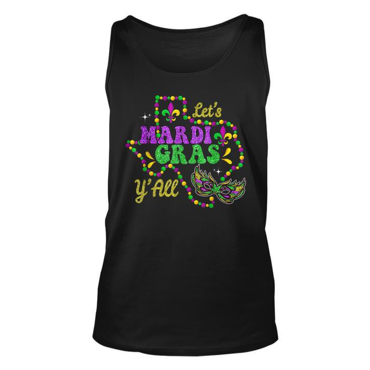 Lets Mardi Gras Yall New Orleans Fat Tuesdays Carnival  Unisex Tank Top