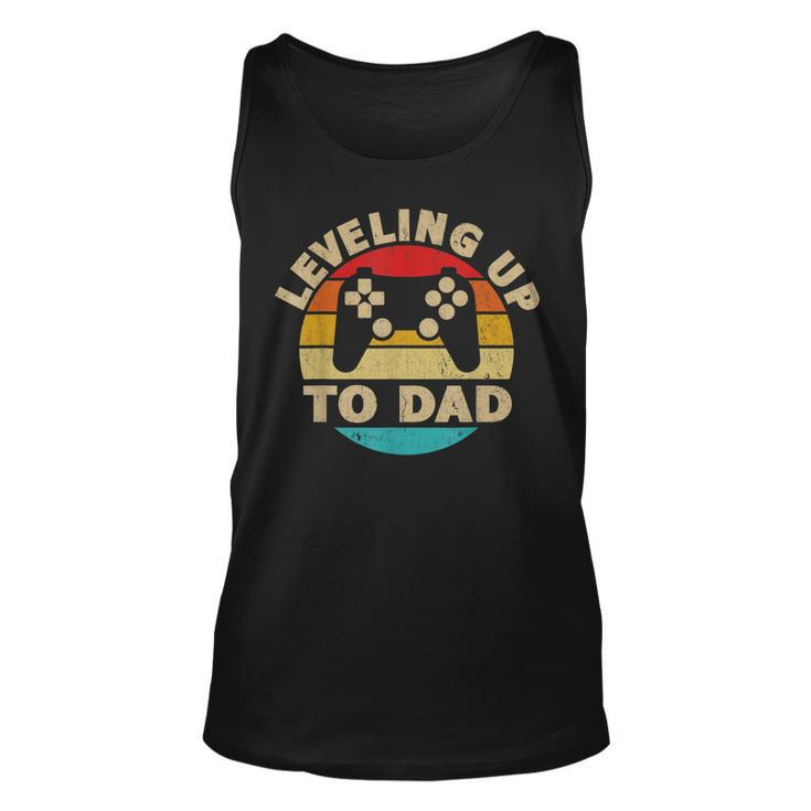 Leveling Up To Dad New Parent Funny Gamer Gaming  Unisex Tank Top