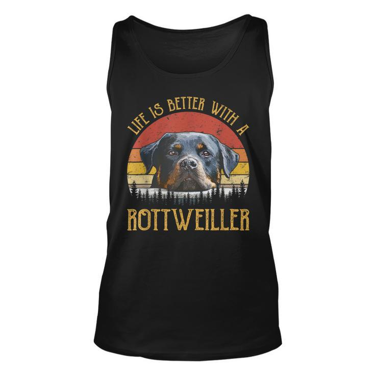 Life Is Better With A Rottweiler  Dog Lover Gift  Unisex Tank Top