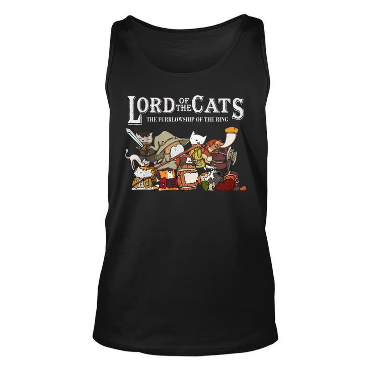 Lord Of The Cats The Furrlowship Of The Ring Funny Cats Unisex Tank Top