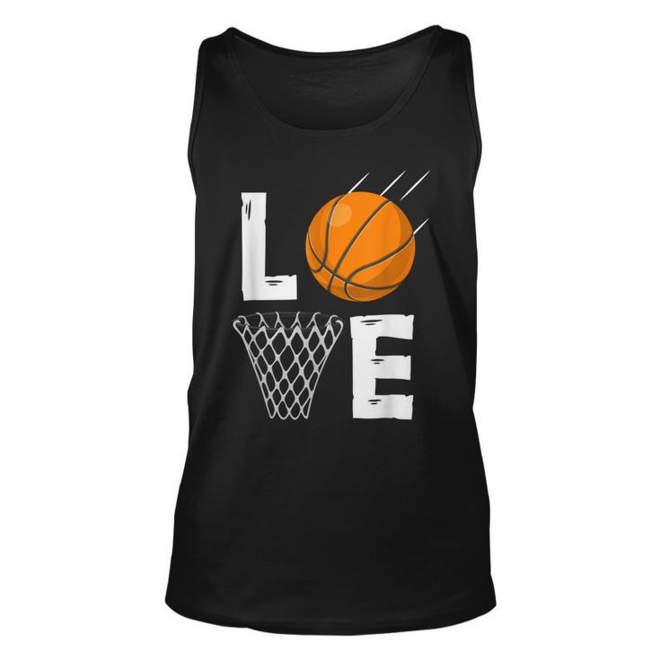 Love Basketball Funny Sports Valentines Day Costume  Unisex Tank Top