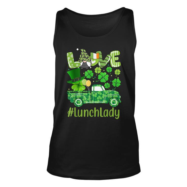 Love Lunch Lady Gnome Shamrock Saint Patricks Day  Unisex Tank Top