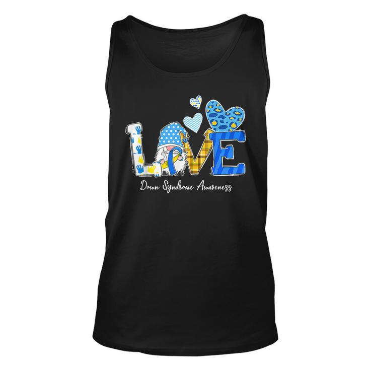 Love World Down Syndrome Day Awareness Leopard Gnome Ribbon Tank Top