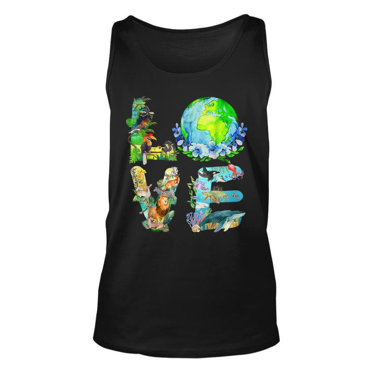 Love World Earth Day 2023 Planet Environmental Animal  Unisex Tank Top