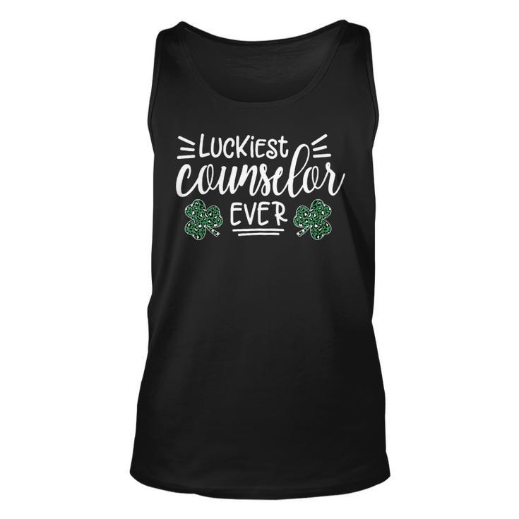 Luckiest Counselor Ever Shamrock St Patricks Day Gift  Unisex Tank Top