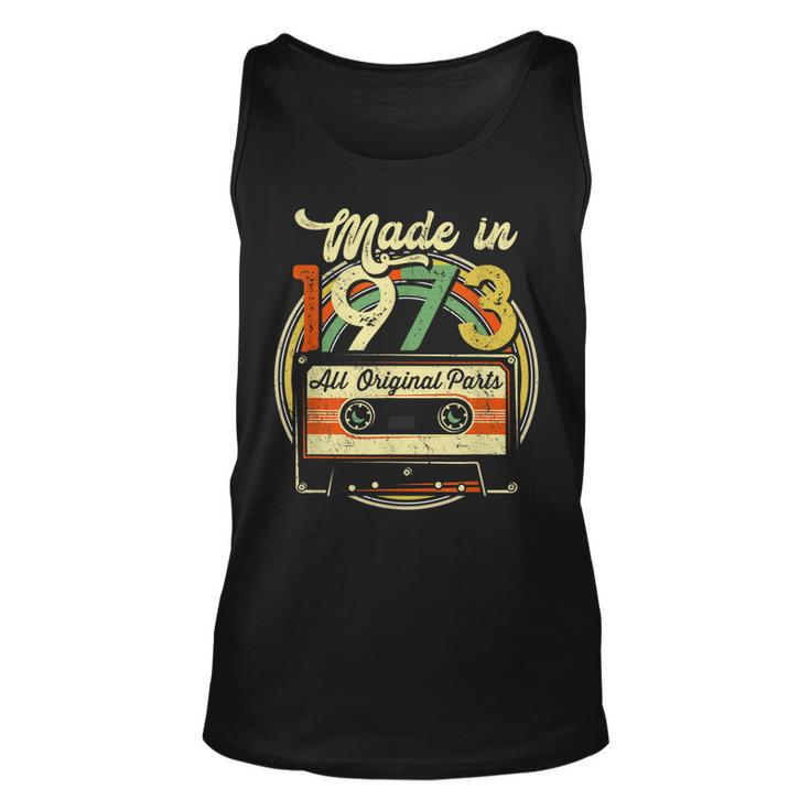 Made In 1973 48Th Birthday Gifts Cassette Tape Vintage  Unisex Tank Top