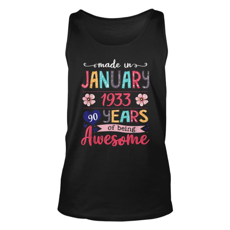Made In January 1933 90Th Birthday  January Girl  Unisex Tank Top