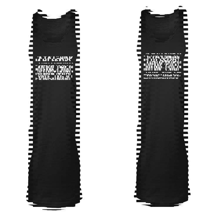 Maintenance Technician Job Title Maintenance Technician  Unisex Tank Top