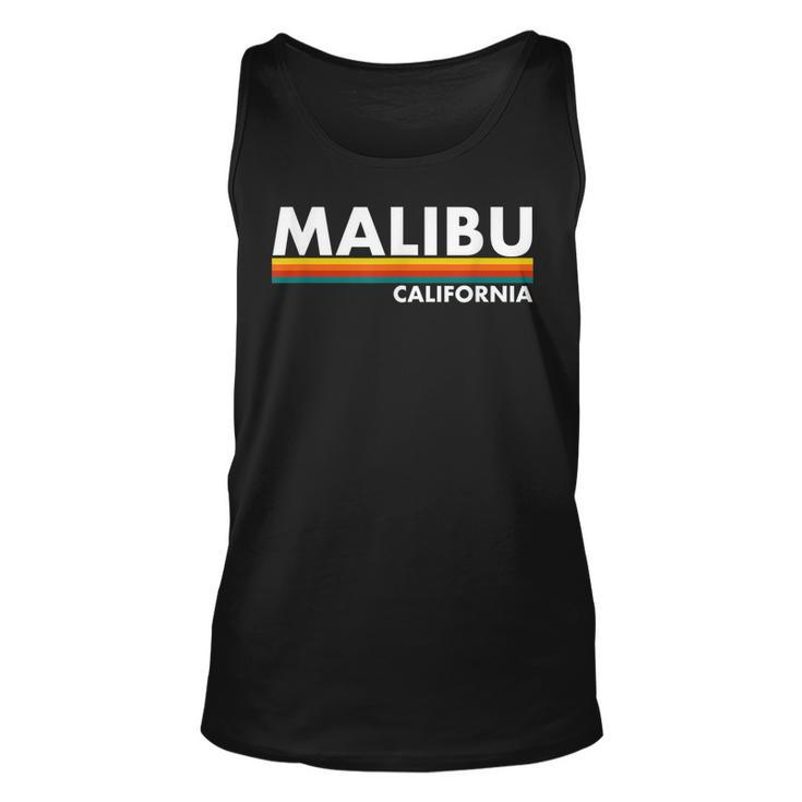 Malibu - California - Retro Stripes - Classic  Unisex Tank Top