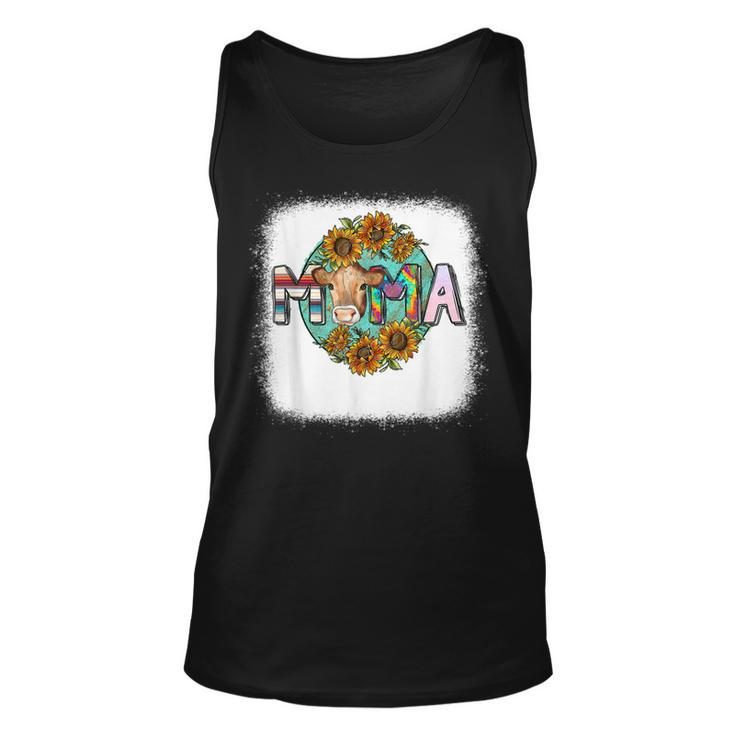 Mama Cow Print Sunflower For Mothers Day Cow Lovers  Unisex Tank Top