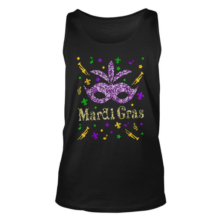 Mardi Gras 2023 - Womens Girls Mask Beads New Orleans Party  Unisex Tank Top