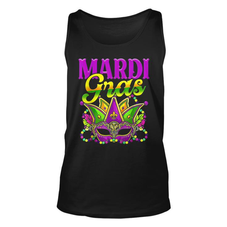 Mardi Gras Mask Beads Funny Party Unique New Orleans Parade  V3 Unisex Tank Top