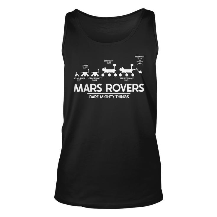 Mars Perseverance Rover Dare Mighty Things Landing Timeline Tank Top