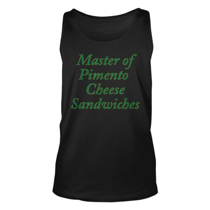 Master Of Pimento Cheese Sandwiches Funny Golf Foodie  Unisex Tank Top