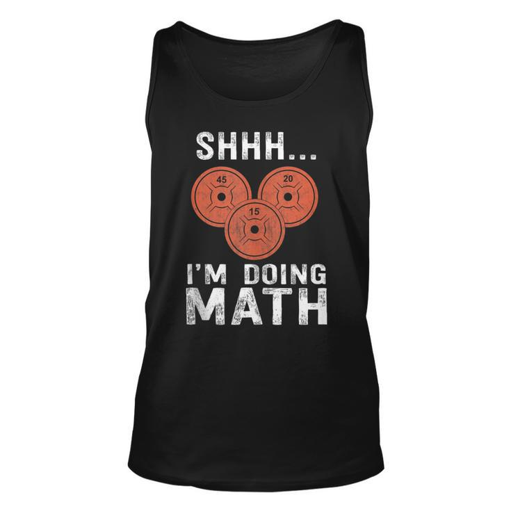 Math Lover Gym Weightlifting Funny Quote Workout Exercise  Unisex Tank Top