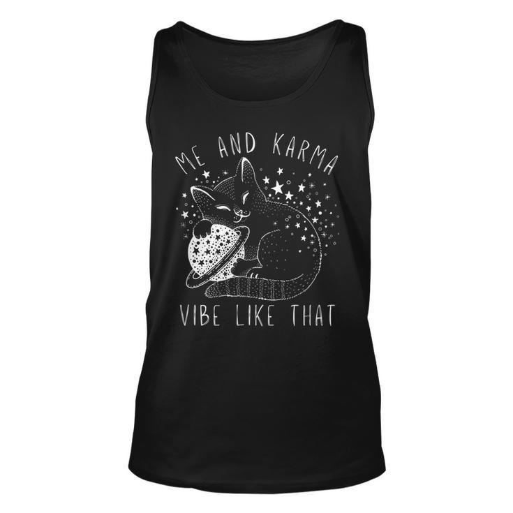 Me And Karma Vibe Like That - Cat Lover  Unisex Tank Top
