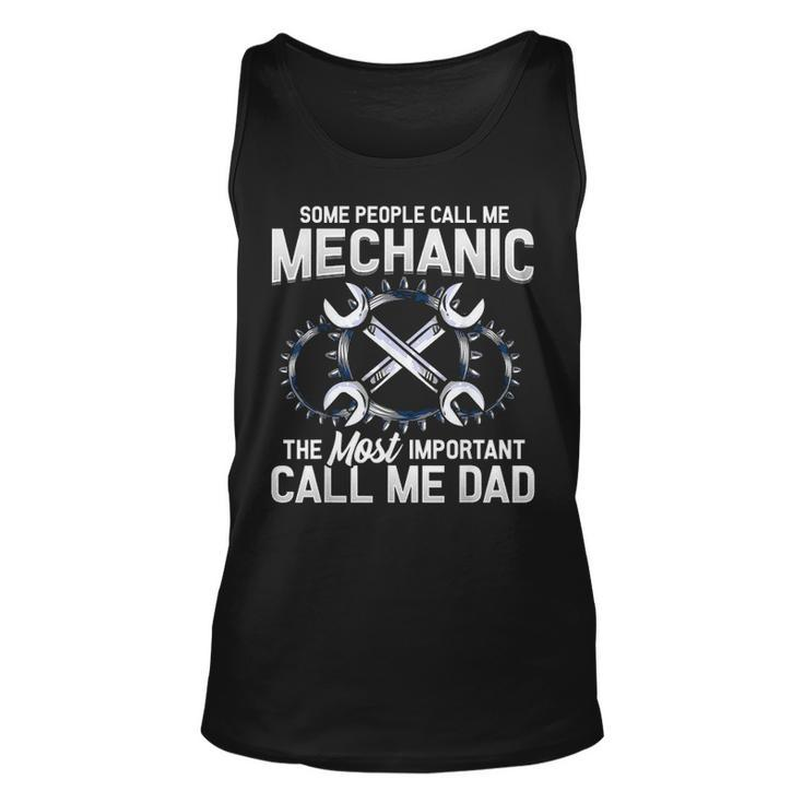 Mechanic Dad Mechanics Fathers Day Dads Birthday Gift V2 Unisex Tank Top