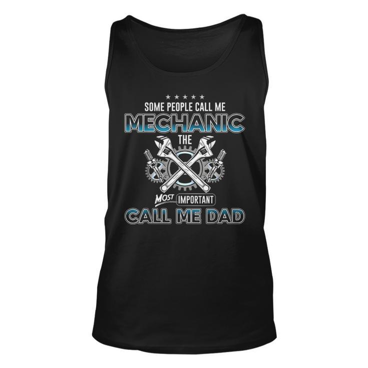 Mechanic Dad Mechanics Fathers Day Funny Birthday Party Gift Unisex Tank Top