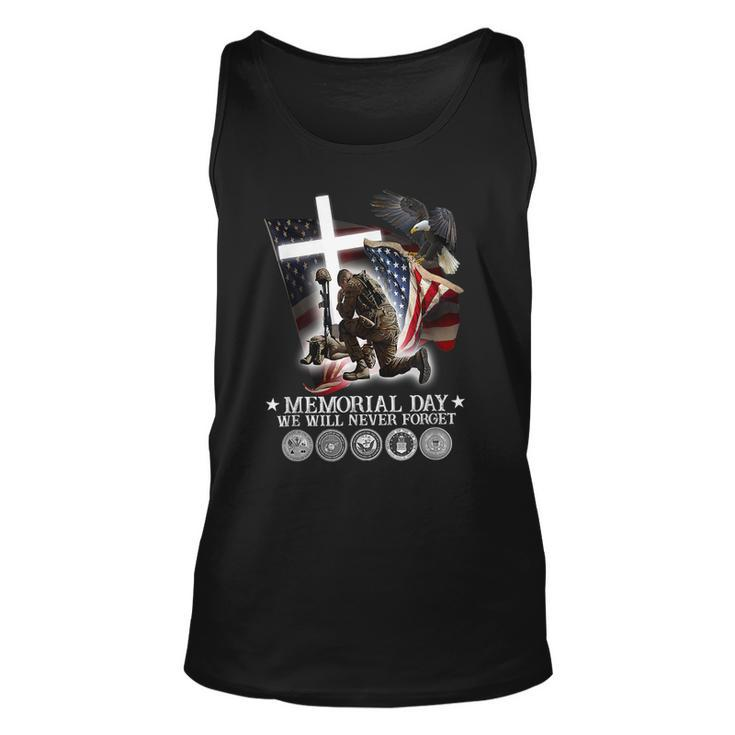 Memorial Day We Will Never Forget Veteran Lovers  V3 Unisex Tank Top