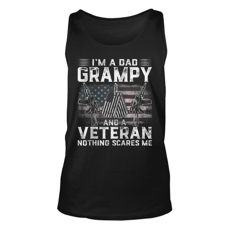 Men Distressed Im A Dad Grampy Veteran Fathers Day  Unisex Tank Top