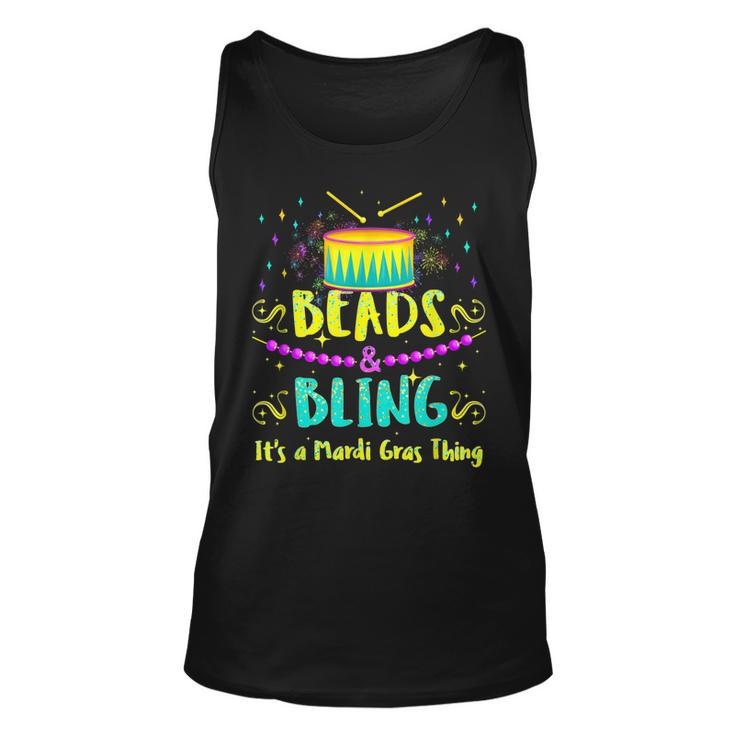 Mens Beads And Bling Its A Mardi Gras Thing  Mardi Gras  Unisex Tank Top