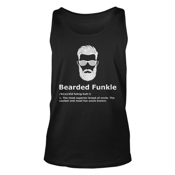 Mens Bearded Funkle  Funny Uncle Definition  Unisex Tank Top