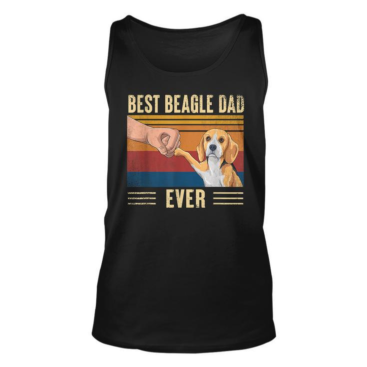 Mens Best Beagle Dad Ever Vintage Fist Bump Funny Dog Lover  Unisex Tank Top