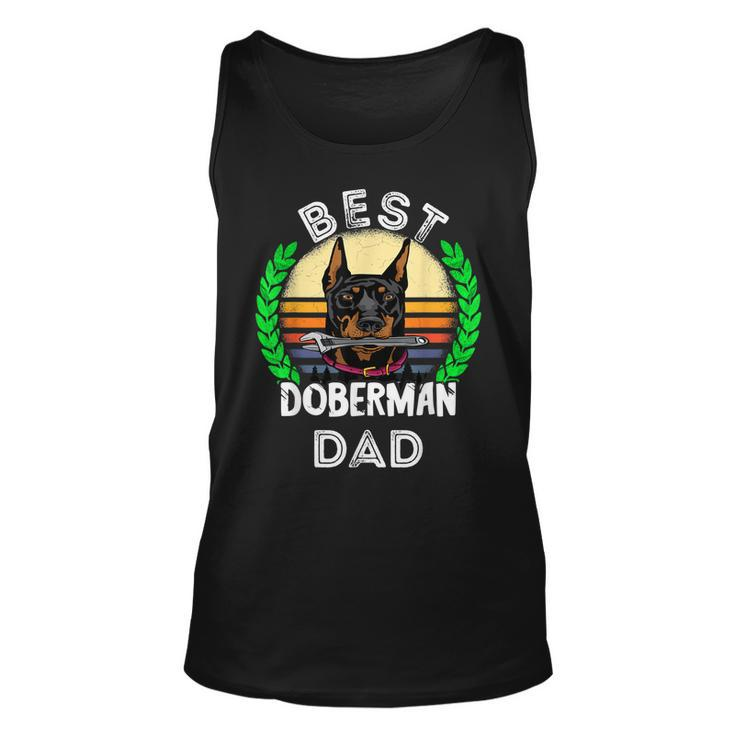 Mens Best Doberman Dad Mechanic Dog Pinscher Papa Dobie Father Men Women Tank Top Graphic Print Unisex