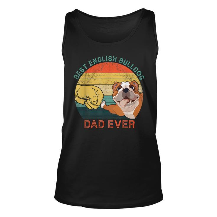 Mens Best English Bulldog Dad Ever Fathers Day For Dog Dad Papa  Unisex Tank Top