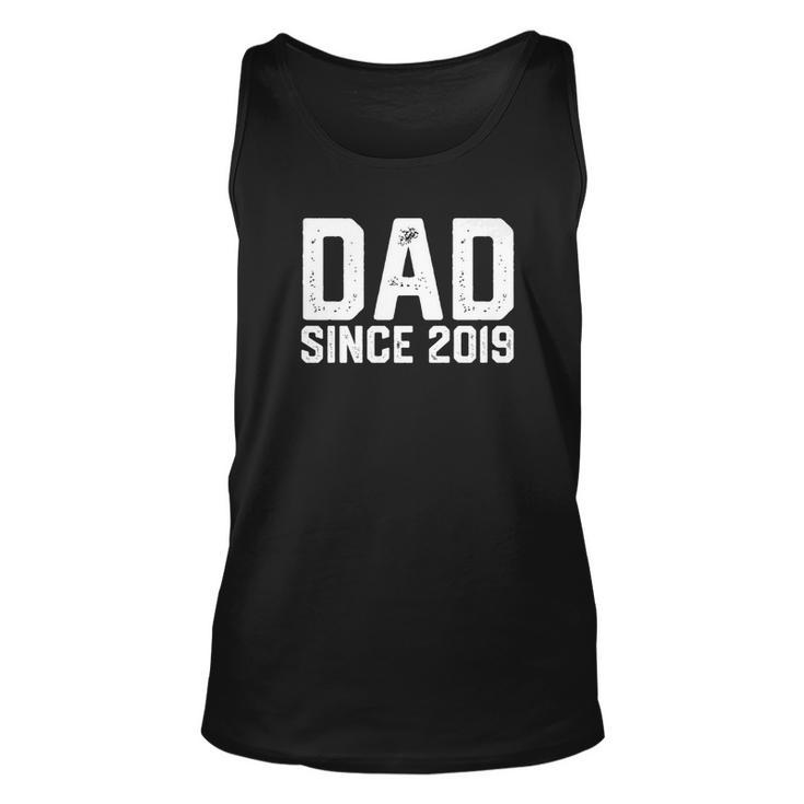 Mens Dad Since 2019 New First Time Fathers Day Gift Men Men Women Tank Top Graphic Print Unisex