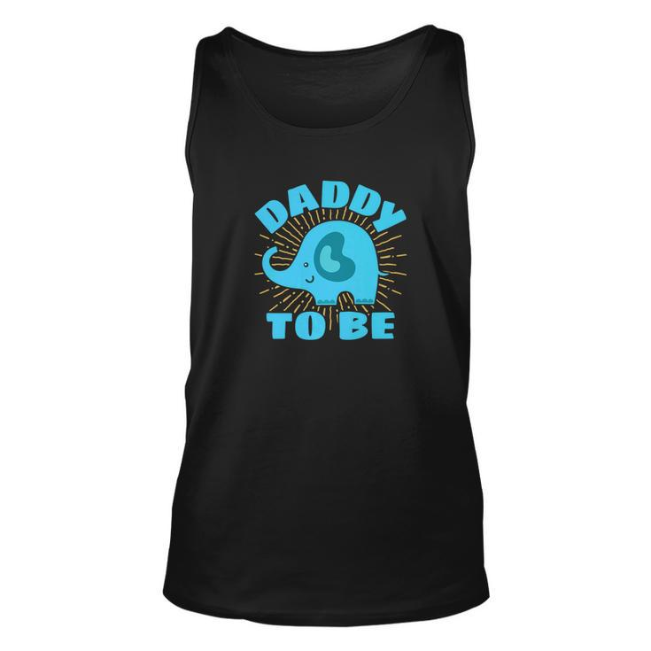 Mens Daddy To Be Elephant Blue Gender Reveal Baby Shower Men Women Tank Top Graphic Print Unisex