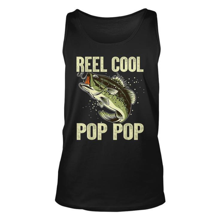 Mens Fathers Day  Reel Cool Pop Pop Fishing Fathers Dad  Unisex Tank Top
