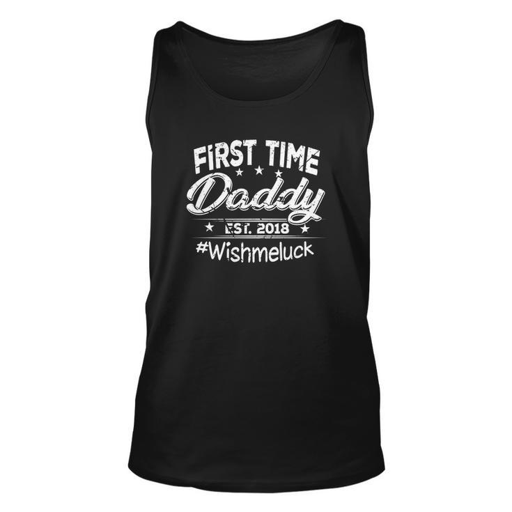 Mens First Time Daddy New Dad Est 2018 Gift Fathers Day Men Women Tank Top Graphic Print Unisex