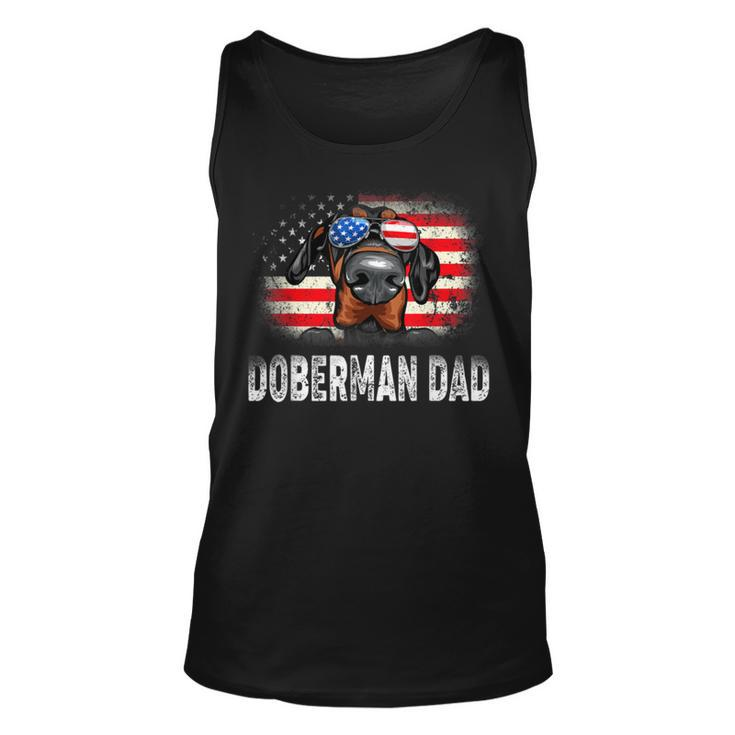 Mens Fun Doberman Dad American Flag Father’S Day  Bbnk Unisex Tank Top