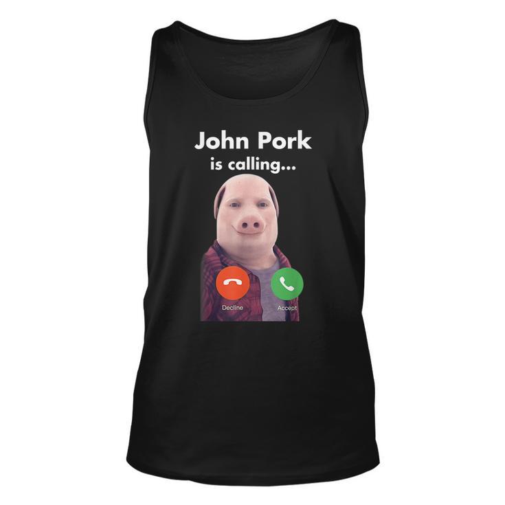 John Pork Is Calling Funny Shirt, Meme Answer Call Phone Shirt